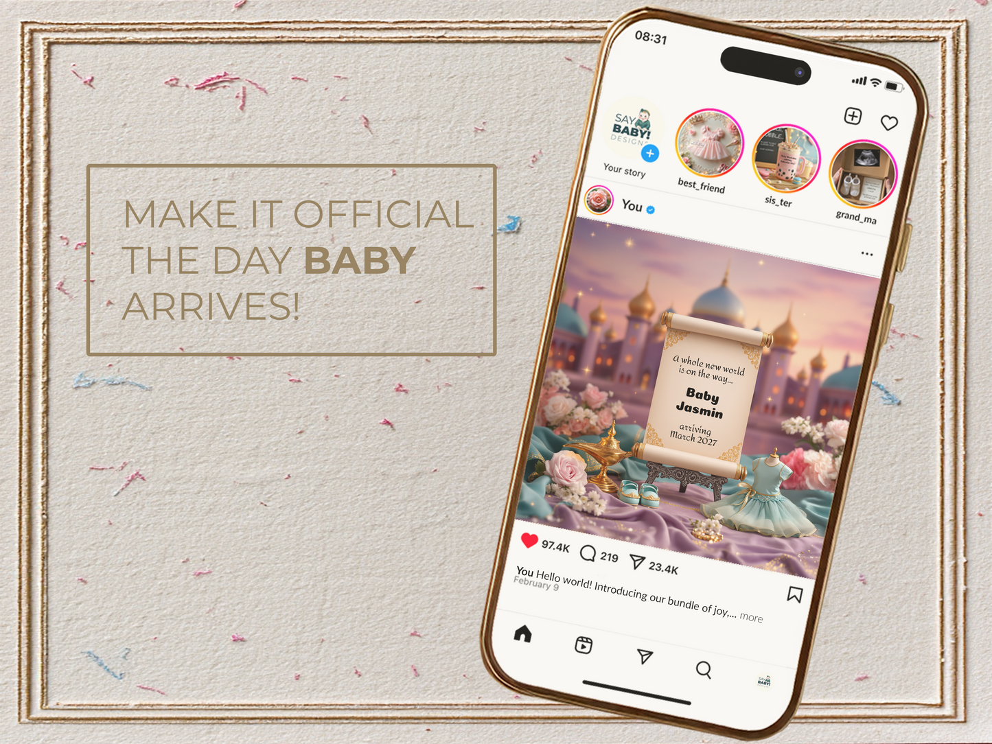 Princess Jasmine Pregnancy Announcement