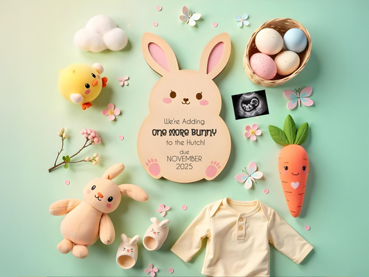 Kawaii Easter Pregnancy Announcement