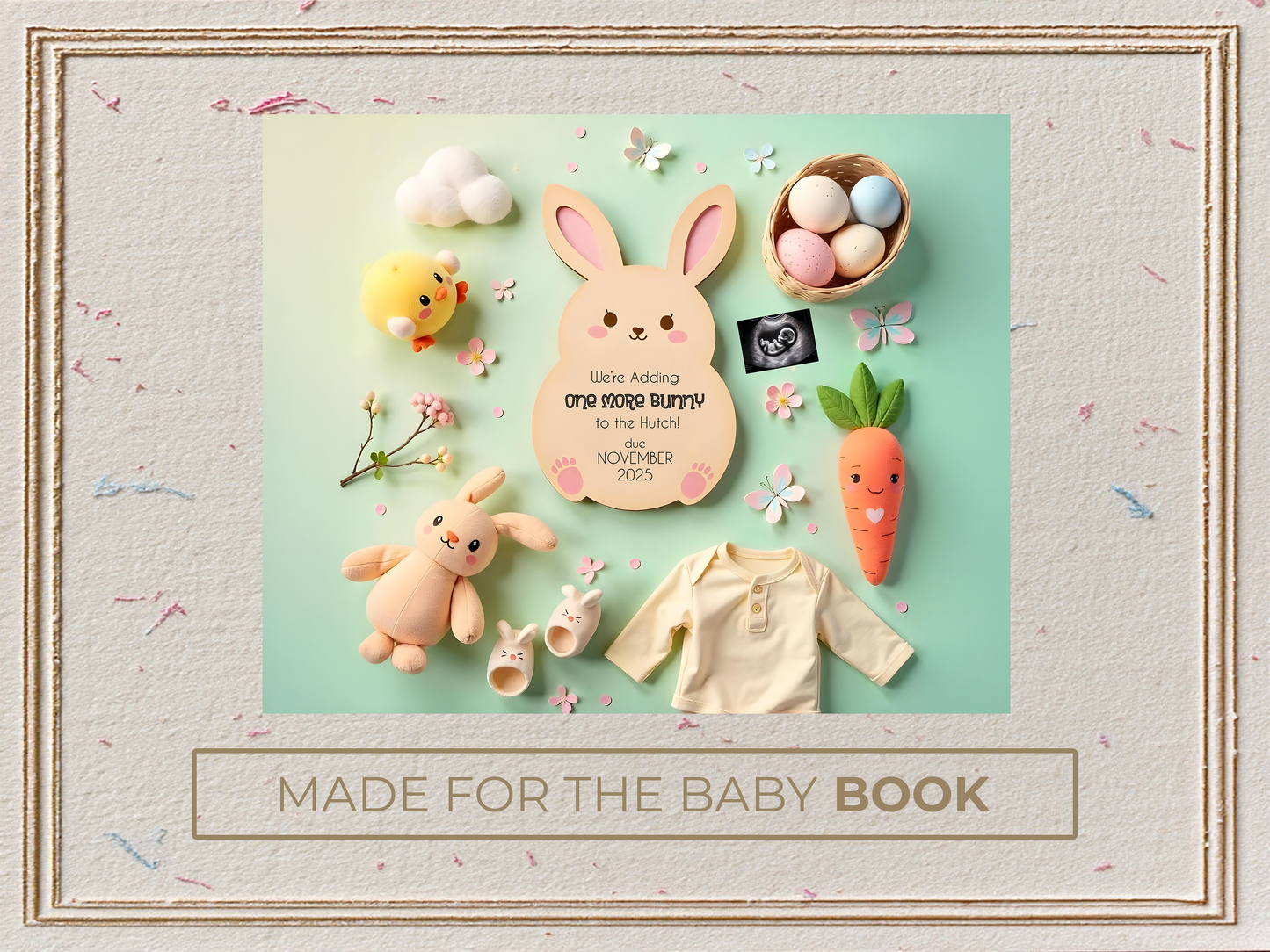 Kawaii Easter Pregnancy Announcement