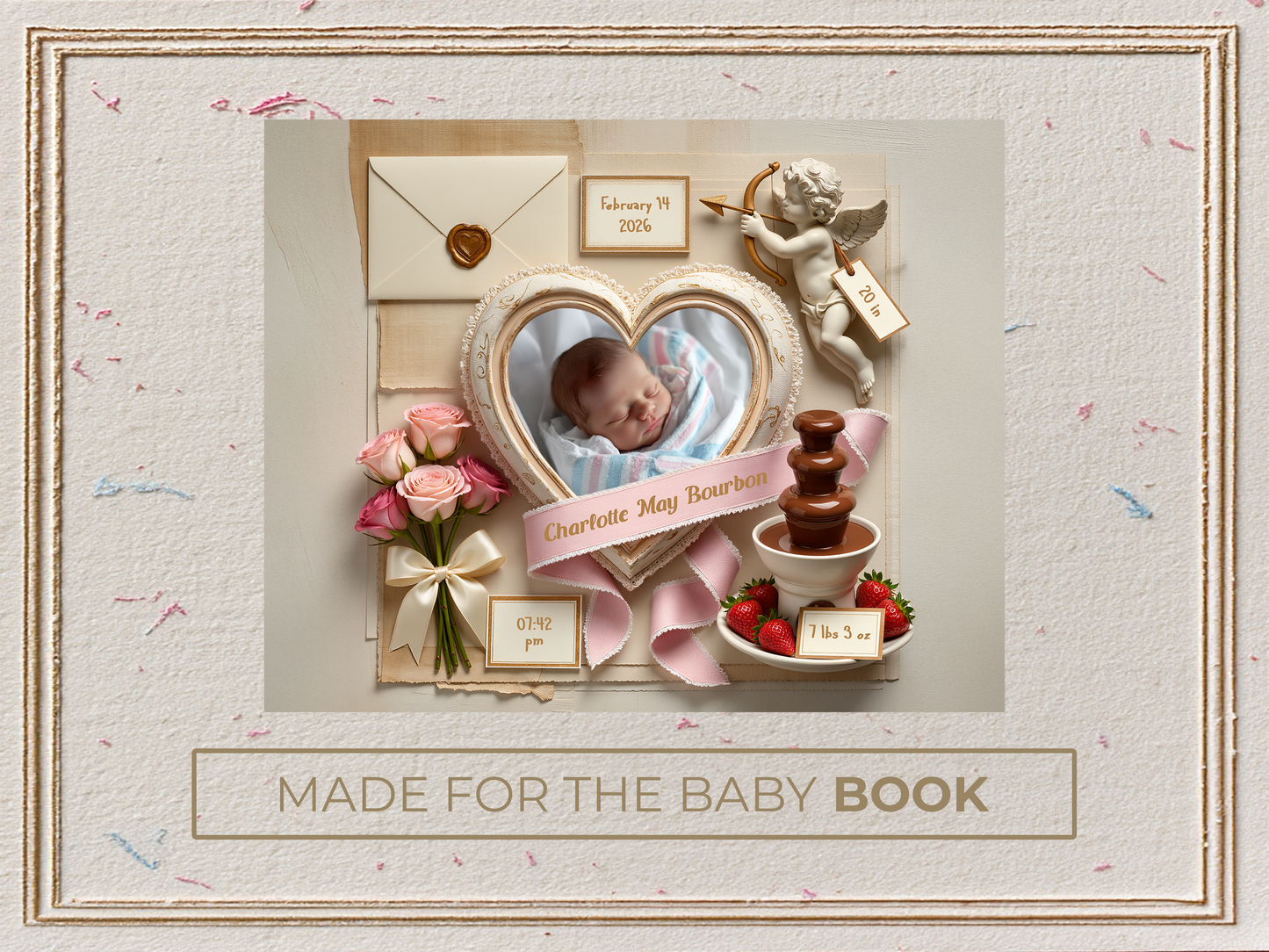 Valentine's Day Baby Birth Announcement