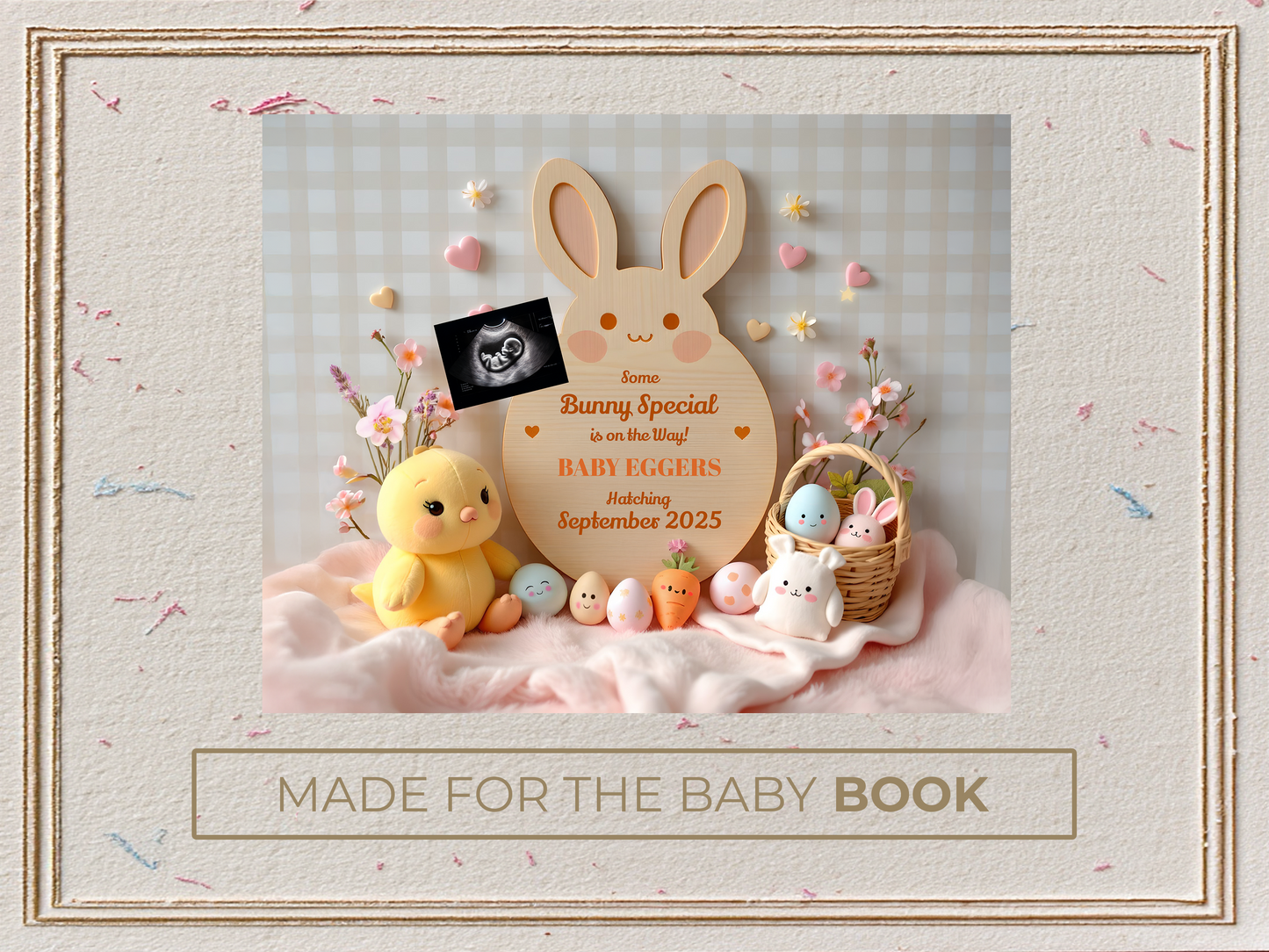 Kawaii Easter Egg Pregnancy Announcement