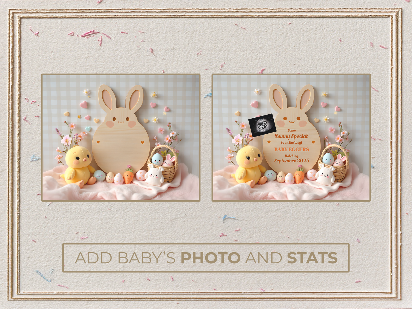 Kawaii Easter Egg Pregnancy Announcement