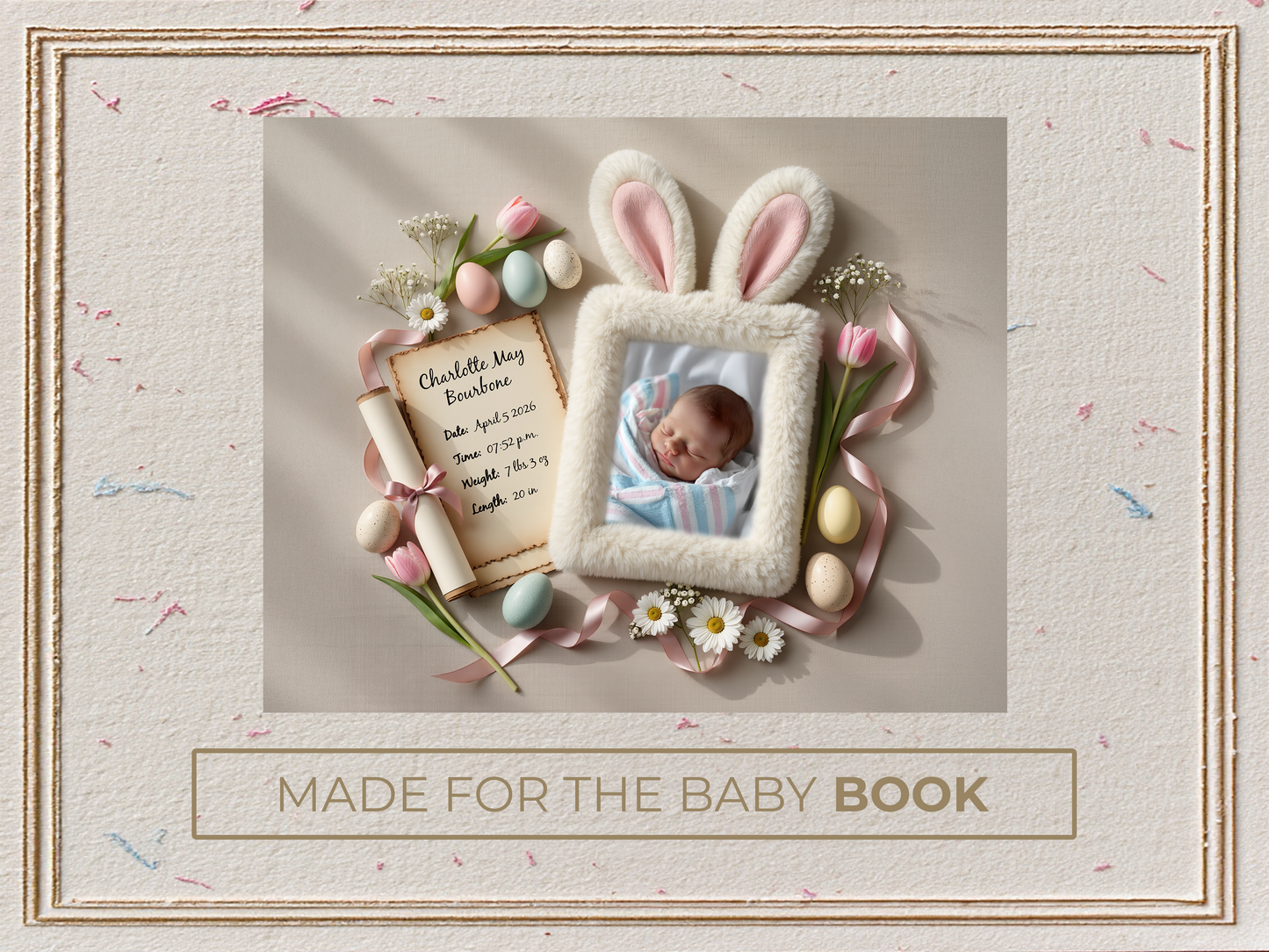Easter Baby Birth Announcement