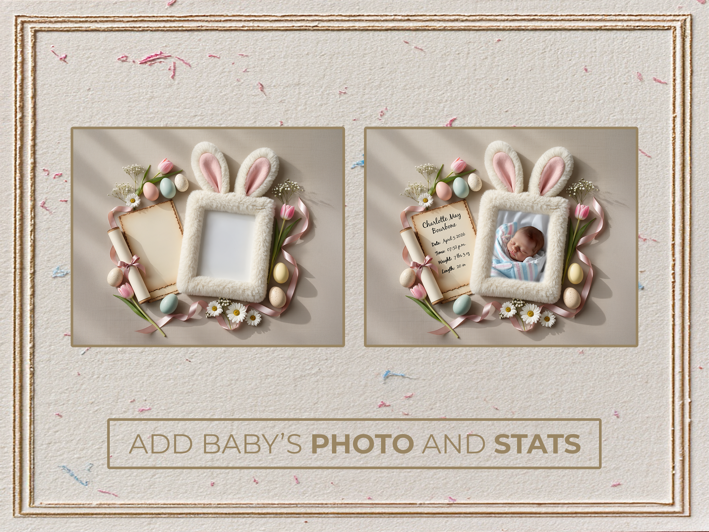 Easter Baby Birth Announcement