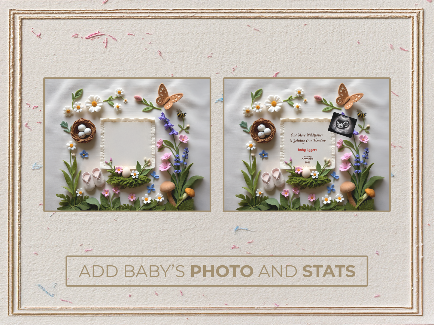 Blooming Easter Pregnancy Announcement