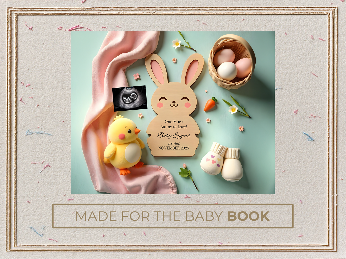 Kawaii Easter Chick Pregnancy Announcement