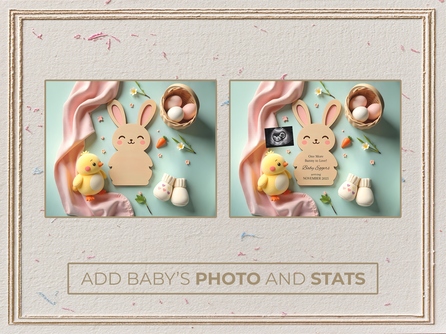 Kawaii Easter Chick Pregnancy Announcement
