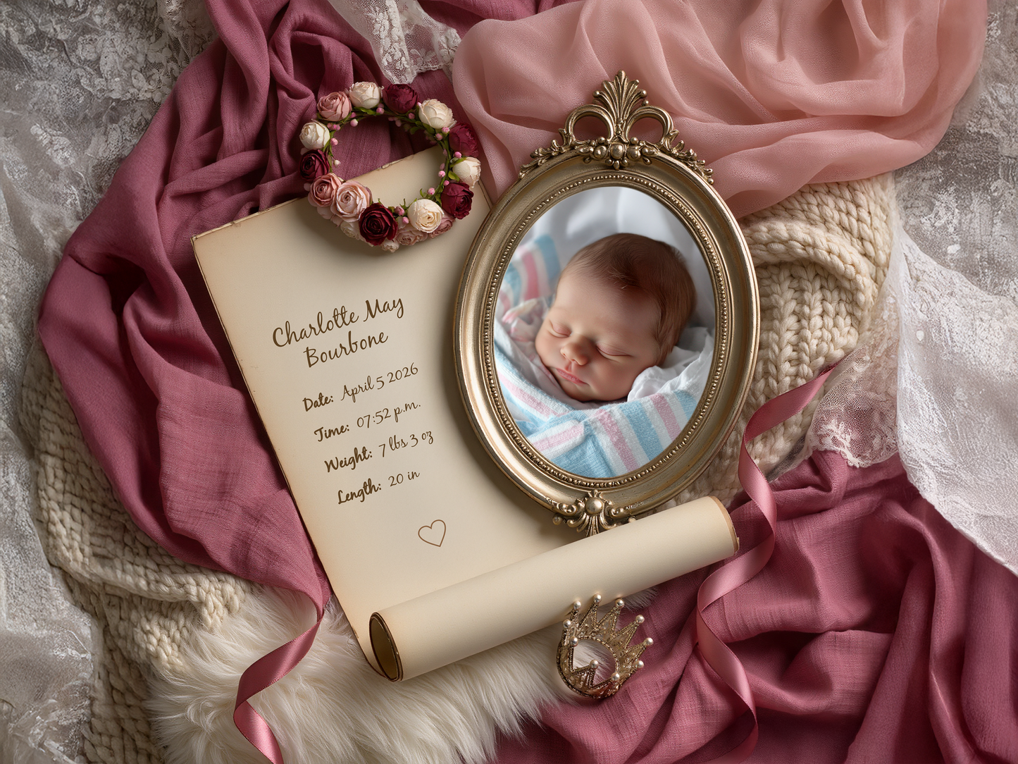 Berry Baby Birth Announcement