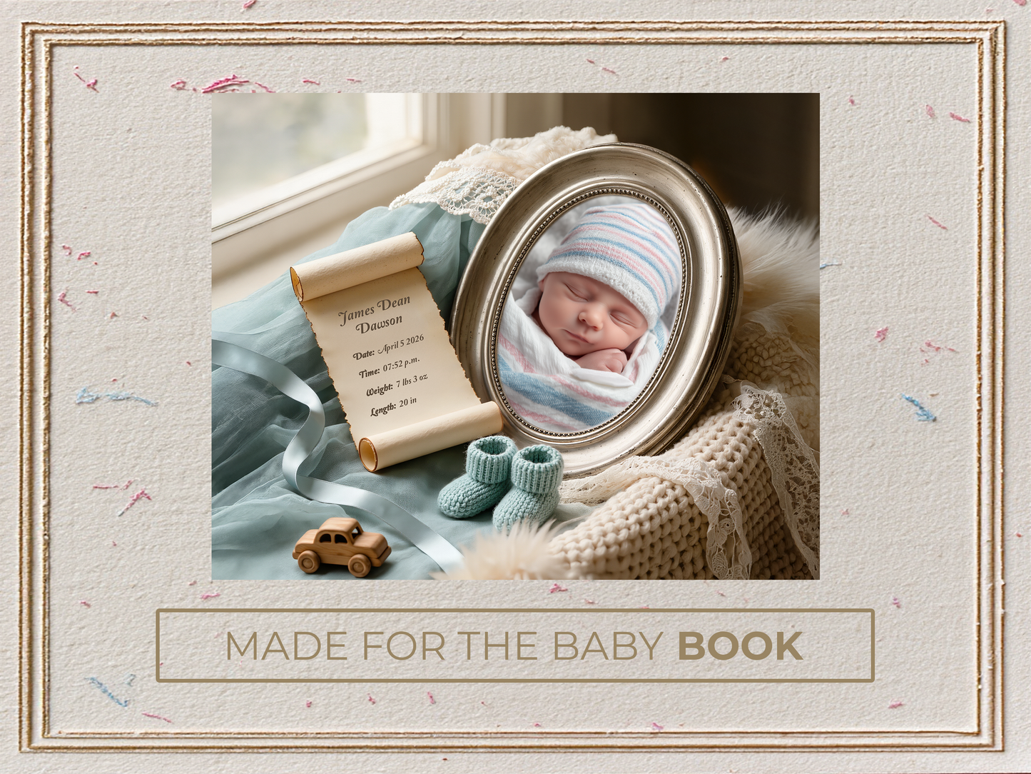 Baby Blue Birth Announcement