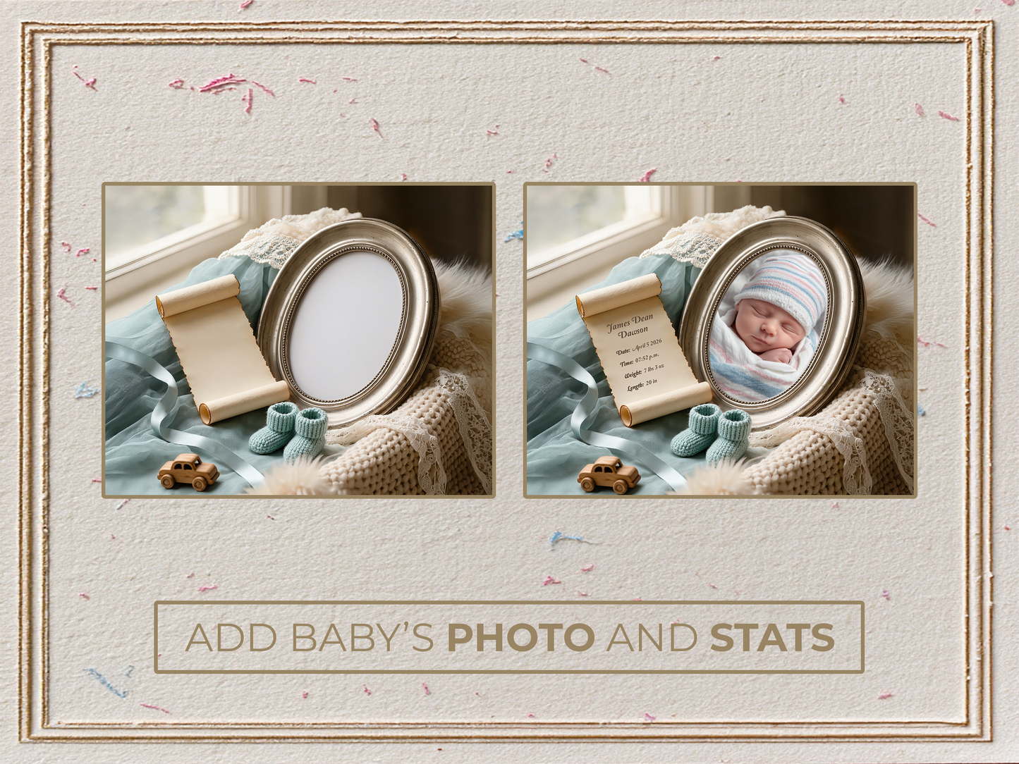 Baby Blue Birth Announcement
