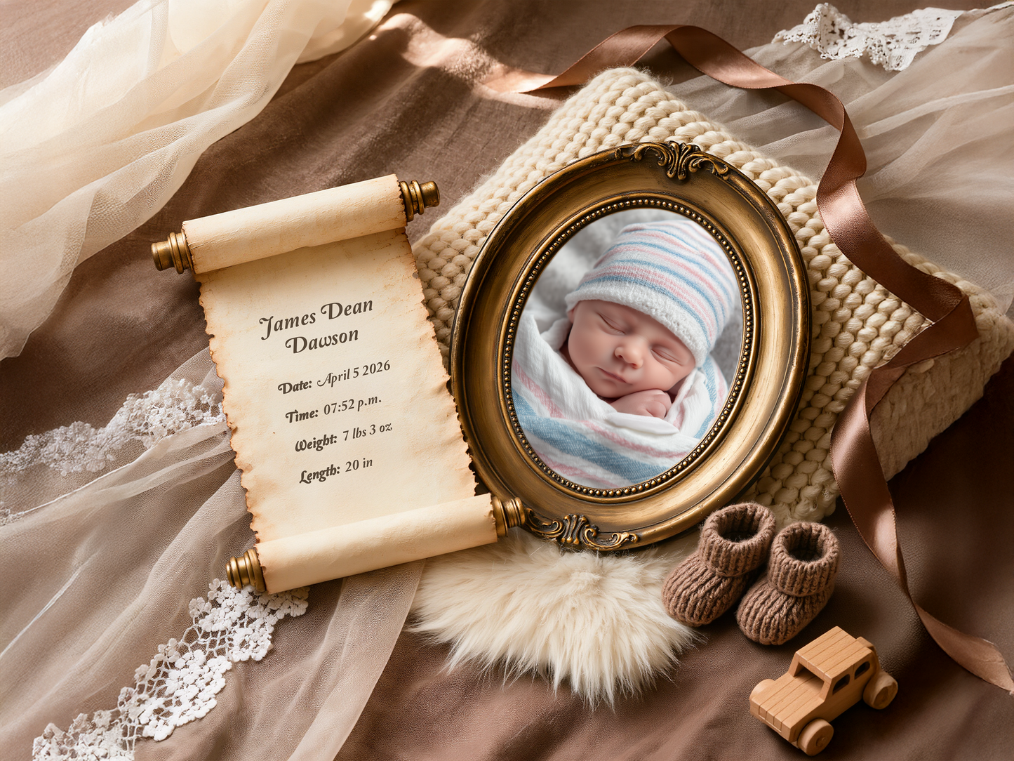 Camel Baby Birth Announcement