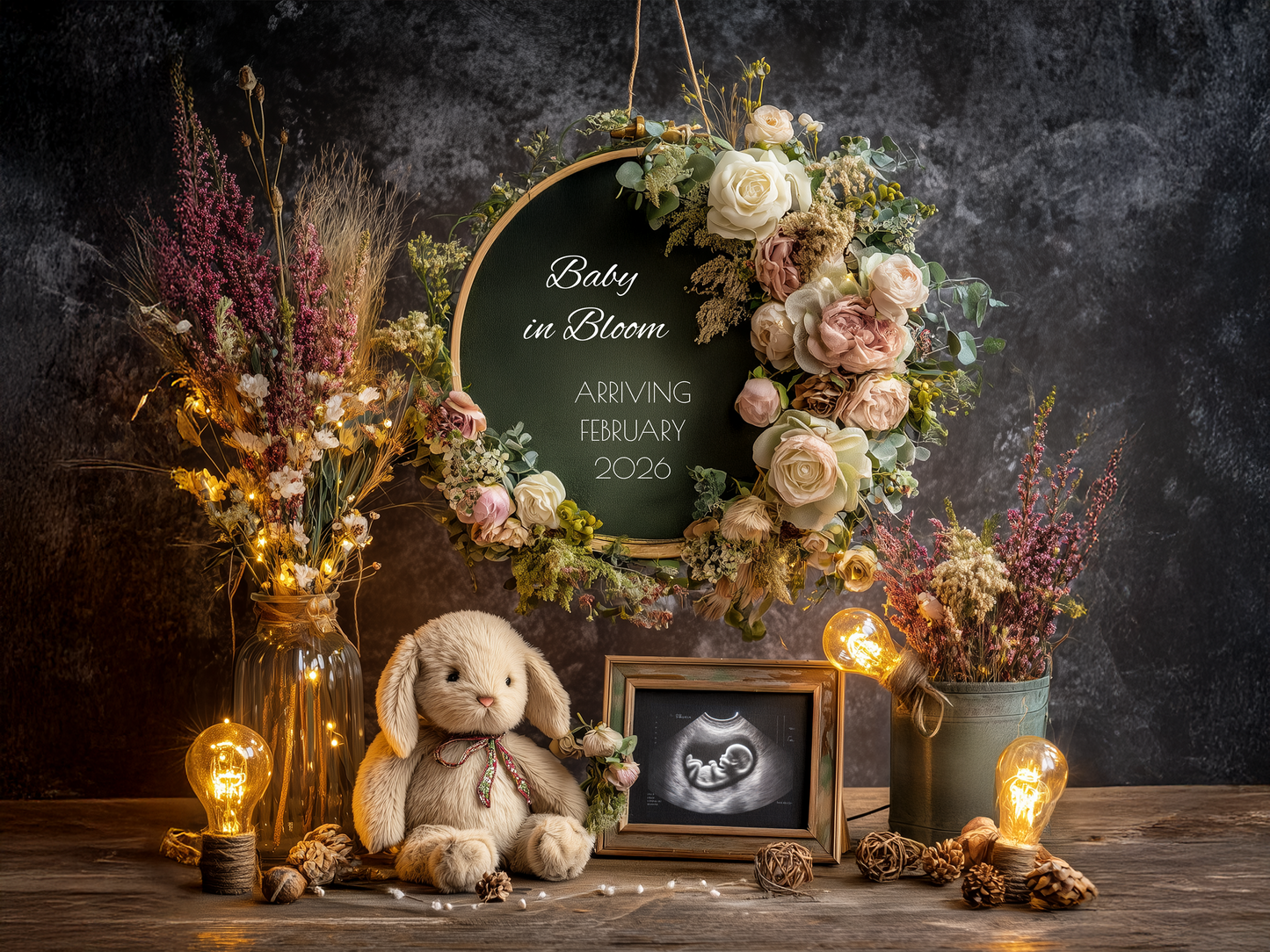 Boho Chic Pregnancy Announcement