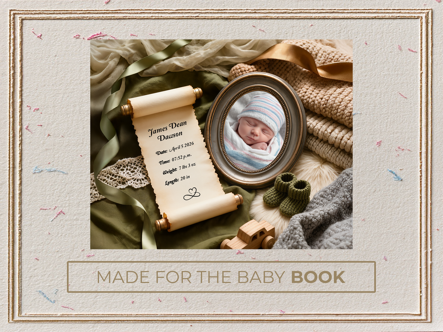 Moss Baby Birth Announcement