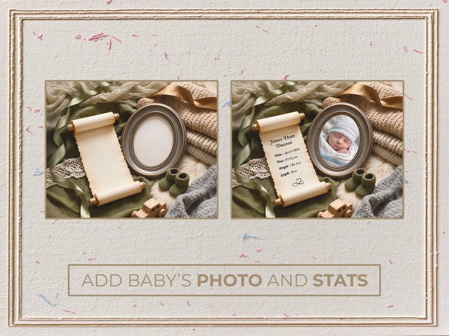 Moss Baby Birth Announcement