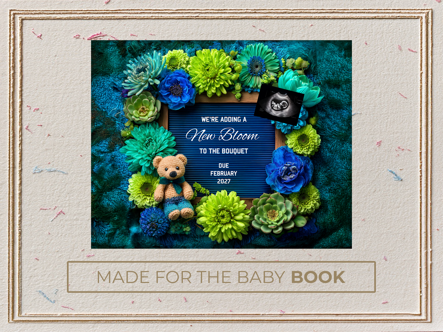 Baby in Bloom Pregnancy Announcement