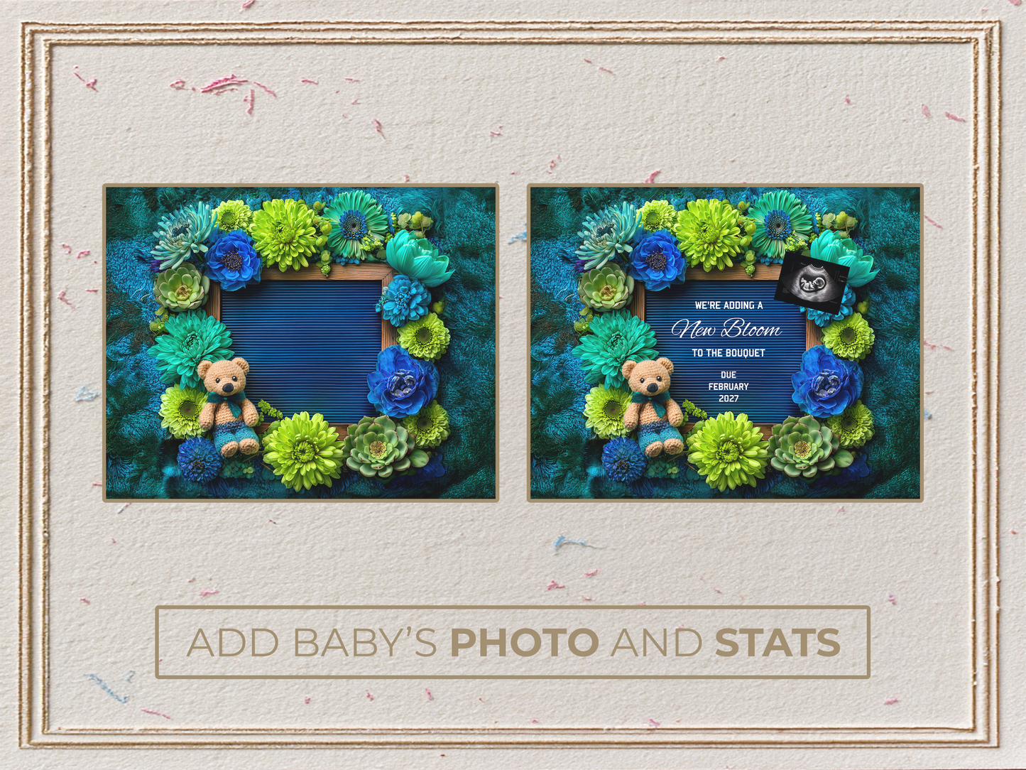 Baby in Bloom Pregnancy Announcement